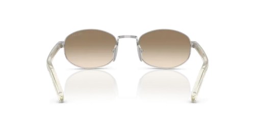 PRADA PR B53S - 1BC80K - 52 Okulary przeciwsłoneczne Srebrny Owalny