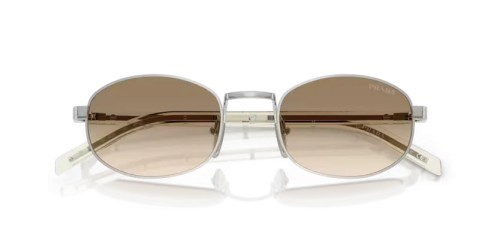 PRADA PR B53S - 1BC80K - 52 Okulary przeciwsłoneczne Srebrny Owalny