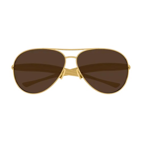 Bottega Veneta BV1305S - 007 - 64 Okulary przeciwsłoneczne Złoty Pilotki (aviator)