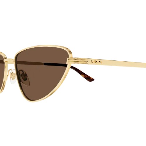 Gucci GG1879S - 002 - 57 Okulary przeciwsłoneczne Złoty Kocie oczy