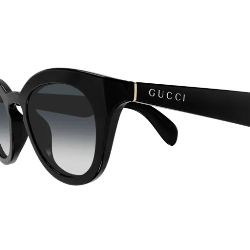 Gucci GG1934S - 001 - 47 Okulary przeciwsłoneczne Czarny Panto / zaokrąglony