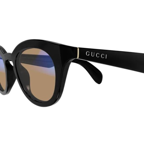 Gucci GG1934S - 006 - 47 - Z SOCZEWKAMI FOTOCHROMOWYMI Okulary przeciwsłoneczne Czarny Panto / zaokrąglony