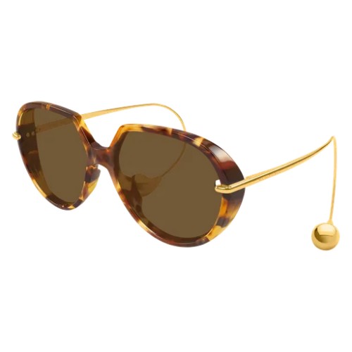 Bottega Veneta BV1436S - 002 - 60 Okulary przeciwsłoneczne Havanna Panto / zaokrąglony