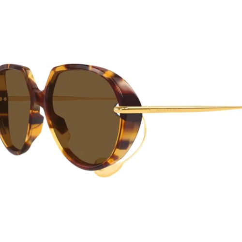 Bottega Veneta BV1436S - 002 - 60 Okulary przeciwsłoneczne Havanna Panto / zaokrąglony