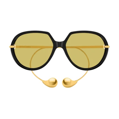 Bottega Veneta BV1436S - 001 - 60 Okulary przeciwsłoneczne Panto / zaokrąglony