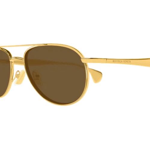Bottega Veneta BV1419S - 001 - 56 Okulary przeciwsłoneczne Złoty Pilotki (aviator)