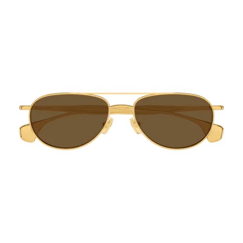 Bottega Veneta BV1419S - 001 - 56 Okulary przeciwsłoneczne Złoty Pilotki (aviator)
