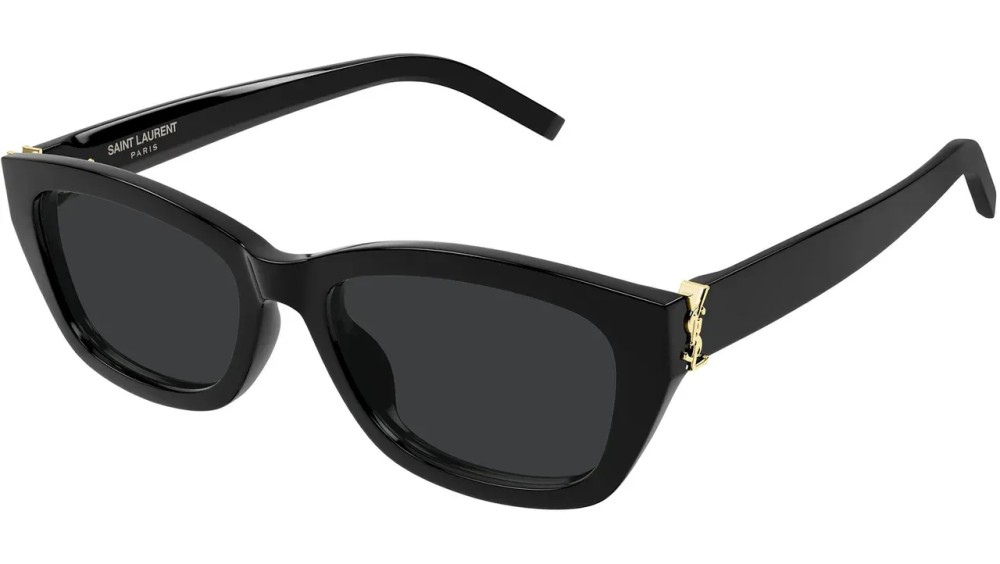 Saint Laurent SL M153 - 001 - 55 Okulary przeciwsłoneczne Czarny Kanciaste