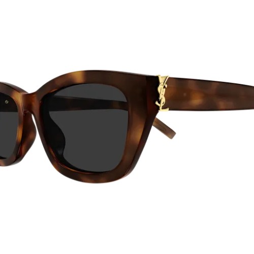 Saint Laurent SL M153 - 003 - 55 Okulary przeciwsłoneczne Havanna Kanciaste