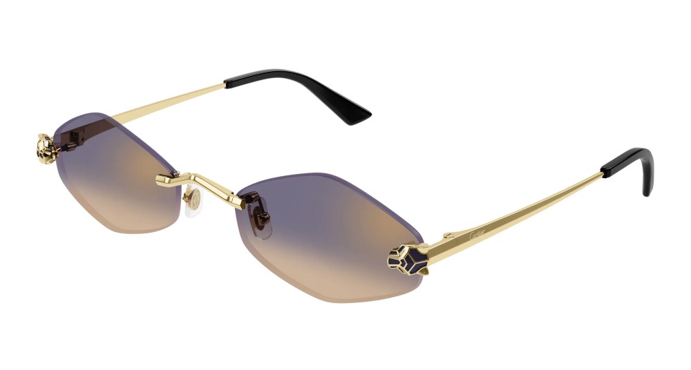 Cartier CT0433S - 005 - 55 Okulary przeciwsłoneczne Złoty Kątowy/Owalny