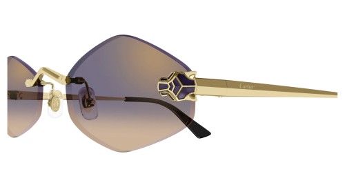 Cartier CT0433S - 005 - 55 Okulary przeciwsłoneczne Złoty Kątowy/Owalny