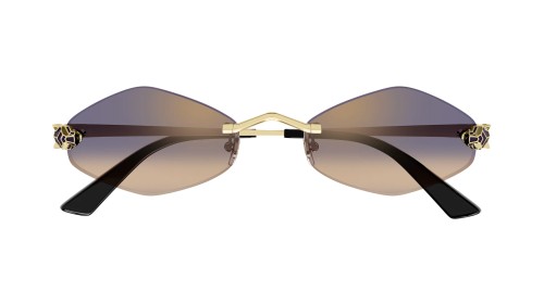 Cartier CT0433S - 005 - 55 Okulary przeciwsłoneczne Złoty Kątowy/Owalny