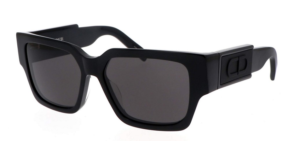 Dior CD SU - 10A0 R - 55 Okulary przeciwsłoneczne Czarny Kanciaste