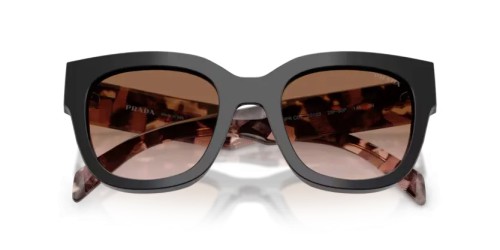 PRADA PR C04S - 28F90P - 52 Okulary przeciwsłoneczne Czarny Kanciaste