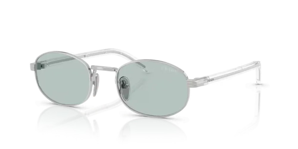 PRADA PR B53S - 1BC40N - 52 Okulary przeciwsłoneczne Srebrny Owalny