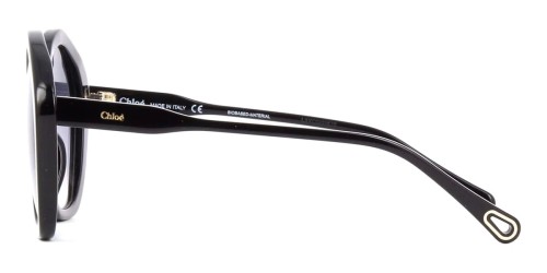 Chloé CH0082S - 005 - 57 Okulary przeciwsłoneczne Czarny Kanciaste