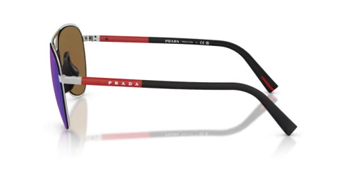 Prada Linea Rossa PS 53ZS - 1BC08R - 59 Okulary przeciwsłoneczne Srebrny Pilotki (aviator)