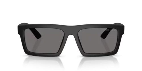 Prada Linea Rossa PS A07S - 1BO02G - 58 - Z SOCZEWKAMI POLARYZACYJNYMI Okulary przeciwsłoneczne Matowa czerń Prostokątny