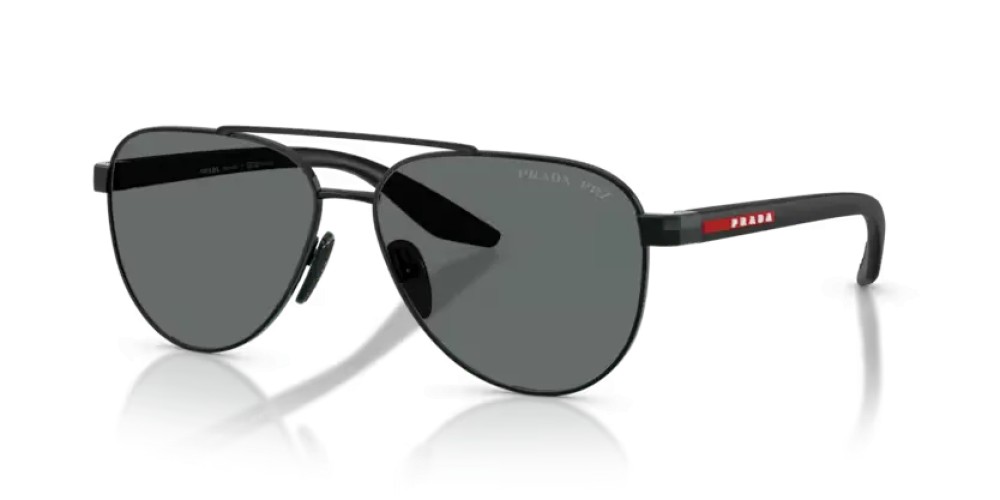 Prada Linea Rossa PS A52S - 1AB5Z1 - 58 - Z SOCZEWKAMI POLARYZACYJNYMI Okulary przeciwsłoneczne Czarny Pilotki (aviator)