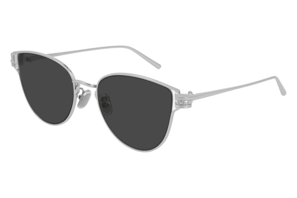 Boucheron BC0113S - 003 - 52 Okulary przeciwsłoneczne Srebrny Pillow (zaokrąglony)