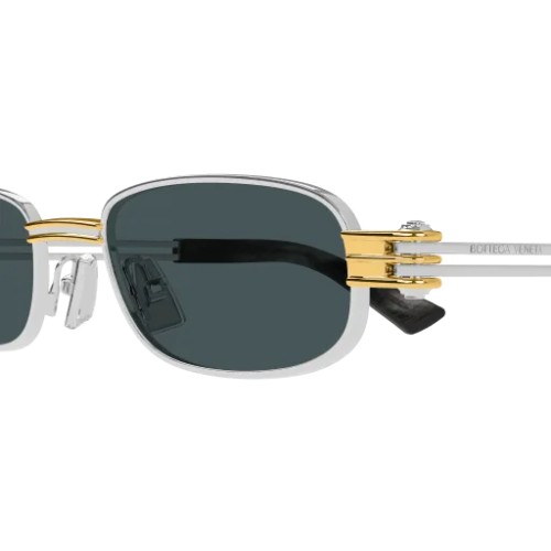 Bottega Veneta BV 1381S - 003 - 50 Okulary przeciwsłoneczne Srebrny Prostokątny