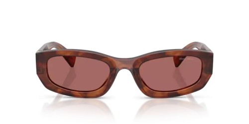 MIU MIU MU B04S - 26E80B - 53 Okulary przeciwsłoneczne Paski tytoniowe Nieregularne