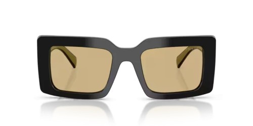 PRADA PR D01S - 03K10R - 52 Okulary przeciwsłoneczne Czarny Prostokątny