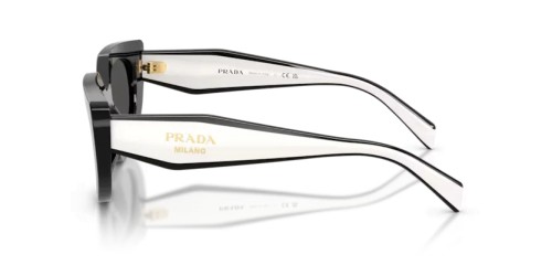 PRADA PR D02S - 20G08Z - 53 Okulary przeciwsłoneczne Czarny Owalny