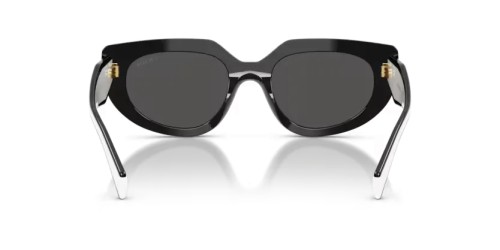 PRADA PR D02S - 20G08Z - 53 Okulary przeciwsłoneczne Czarny Owalny