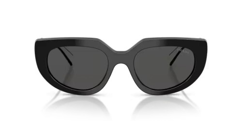 PRADA PR D02S - 20G08Z - 53 Okulary przeciwsłoneczne Czarny Owalny