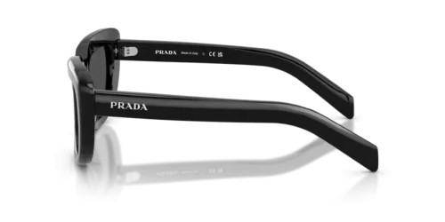 PRADA PR D07S - 16K08Z - 53 Okulary przeciwsłoneczne Czarny Prostokątny