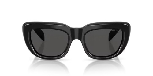 PRADA PR D07S - 16K08Z - 53 Okulary przeciwsłoneczne Czarny Prostokątny