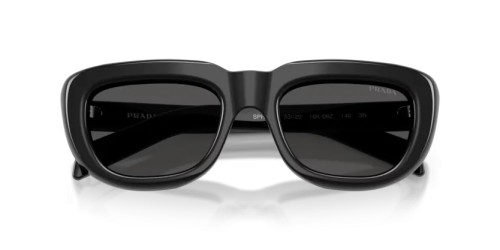 PRADA PR D07S - 16K08Z - 53 Okulary przeciwsłoneczne Czarny Prostokątny