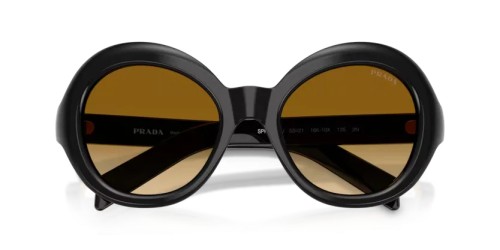 PRADA PR D08SU - 16K10X - 53 Okulary przeciwsłoneczne Czarny Okrągły