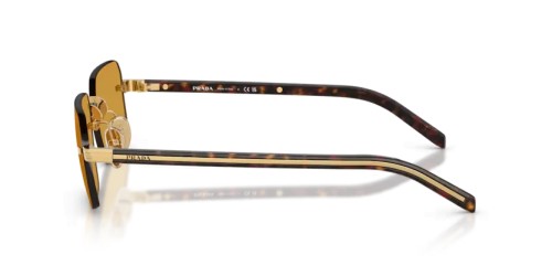PRADA PR D55S - 5AK50P - 55 Okulary przeciwsłoneczne Złoty Prostokątny