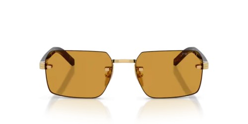 PRADA PR D55S - 5AK50P - 55 Okulary przeciwsłoneczne Złoty Prostokątny