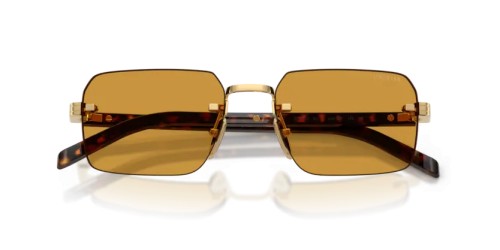 PRADA PR D55S - 5AK50P - 55 Okulary przeciwsłoneczne Złoty Prostokątny