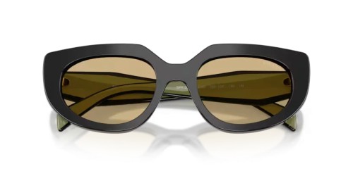PRADA PR D02S - 03K10R - 53 Okulary przeciwsłoneczne Czarny Owalny