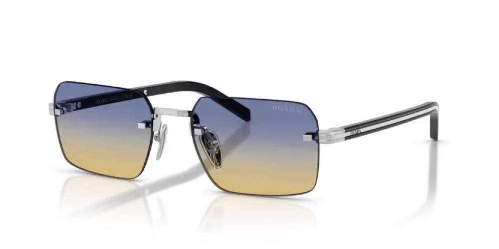 PRADA PR D55S - 1BC50E - 55 Okulary przeciwsłoneczne Srebrny Prostokątny