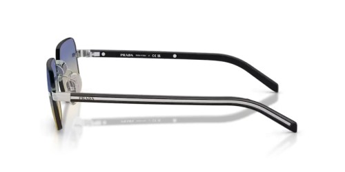 PRADA PR D55S - 1BC50E - 55 Okulary przeciwsłoneczne Srebrny Prostokątny