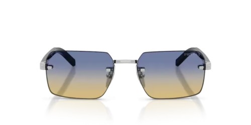 PRADA PR D55S - 1BC50E - 55 Okulary przeciwsłoneczne Srebrny Prostokątny