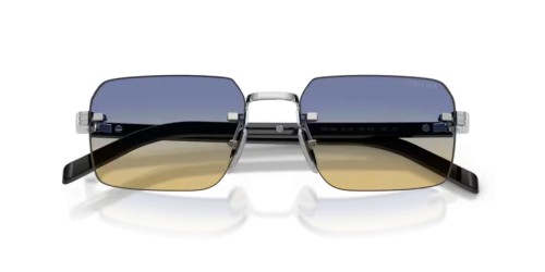 PRADA PR D55S - 1BC50E - 55 Okulary przeciwsłoneczne Srebrny Prostokątny
