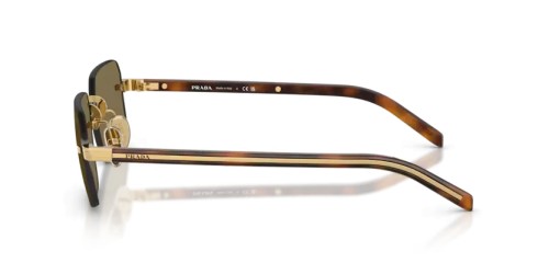 PRADA PR D55S - 5AK90F - 55 Okulary przeciwsłoneczne Złoty Prostokątny