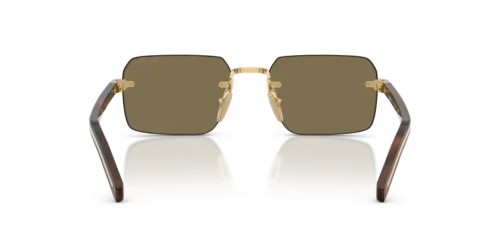 PRADA PR D55S - 5AK90F - 55 Okulary przeciwsłoneczne Złoty Prostokątny