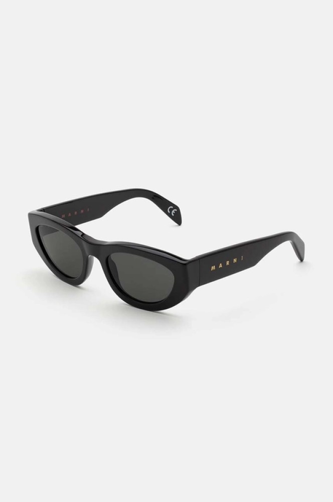 Marni BMO Rainbow Mountains Black - 52 Okulary przeciwsłoneczne Czarny Kocie oczy