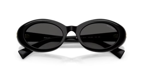 MIU MIU MU B09S - 16K08Z - 52 Okulary przeciwsłoneczne Czarny Owalny