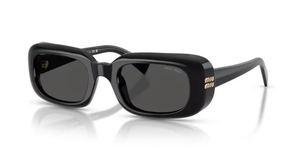MIU MIU MU B13S - 16K08Z - 52 Okulary przeciwsłoneczne Czarny Prostokątny