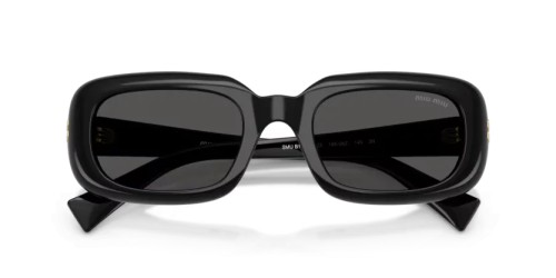 MIU MIU MU B13S - 16K08Z - 52 Okulary przeciwsłoneczne Czarny Prostokątny