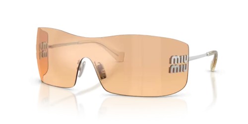 MIU MIU MU B53S - 1BC80Y - 144 Okulary przeciwsłoneczne Srebrny Prostokątny