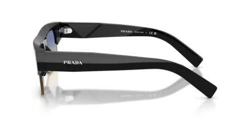 PRADA PR D12SU - 16K50E - 55 Okulary przeciwsłoneczne Czarny Prostokątny